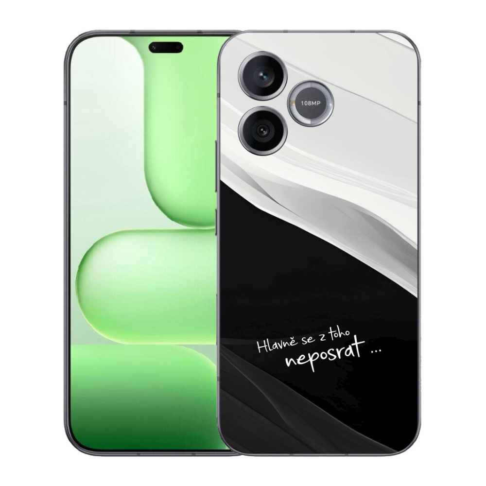 Gélový kryt mmCase na Honer 600 Lite - vtipný text 13 čiernobiele pozadie