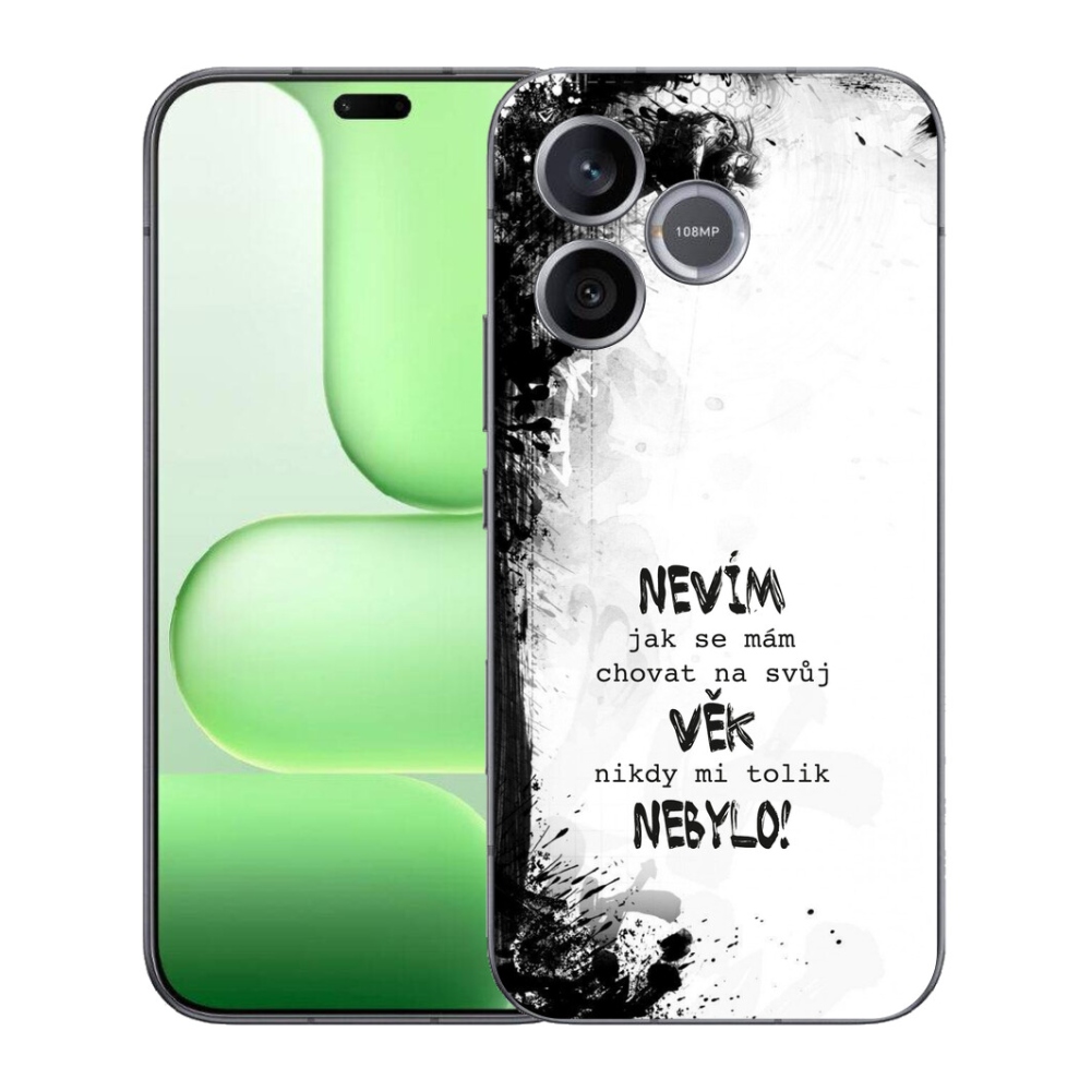 Gélový kryt mmCase na Honer 600 Lite - vtipný text 14 biele pozadie
