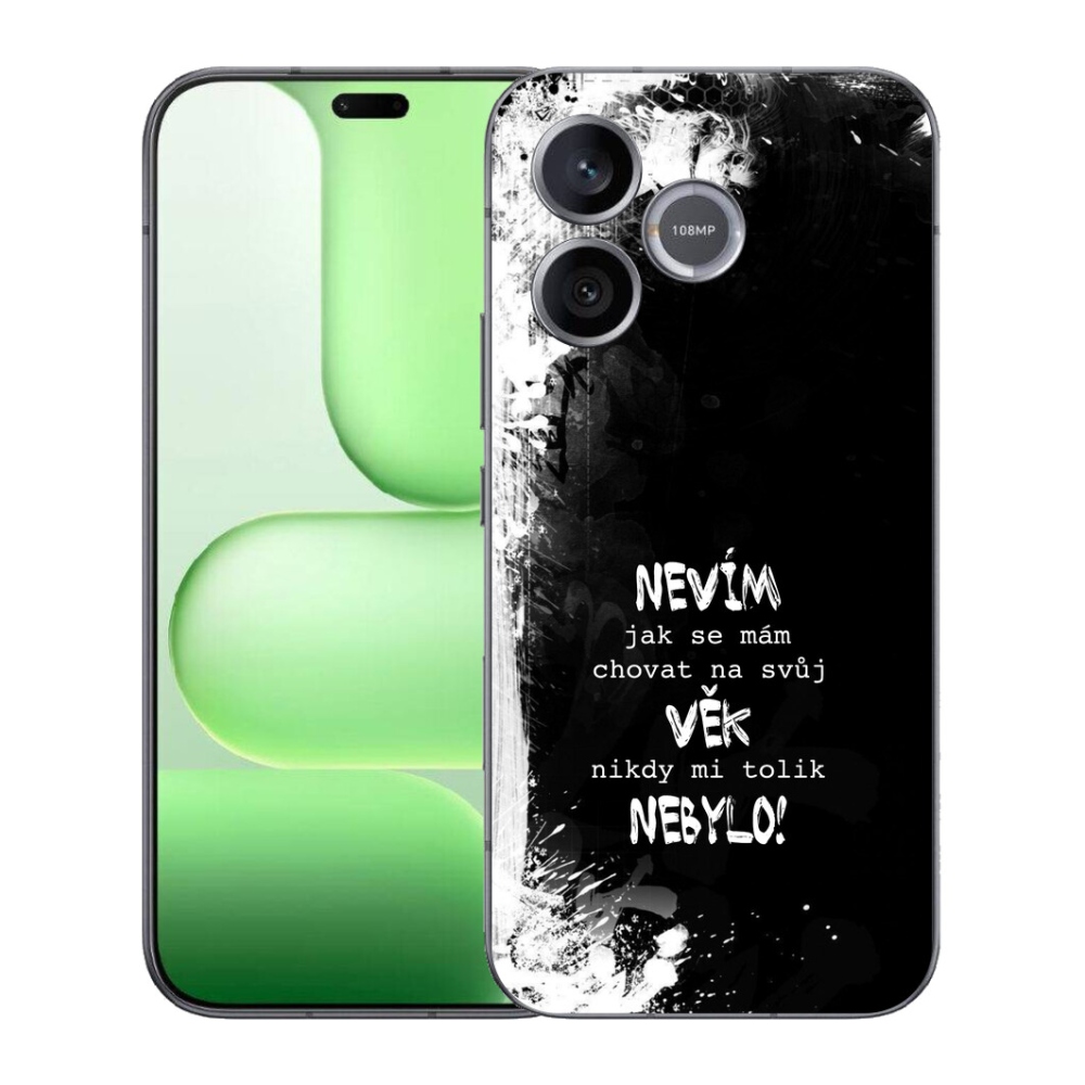 Gélový kryt mmCase na Honer 600 Lite - vtipný text 14 čierne pozadie