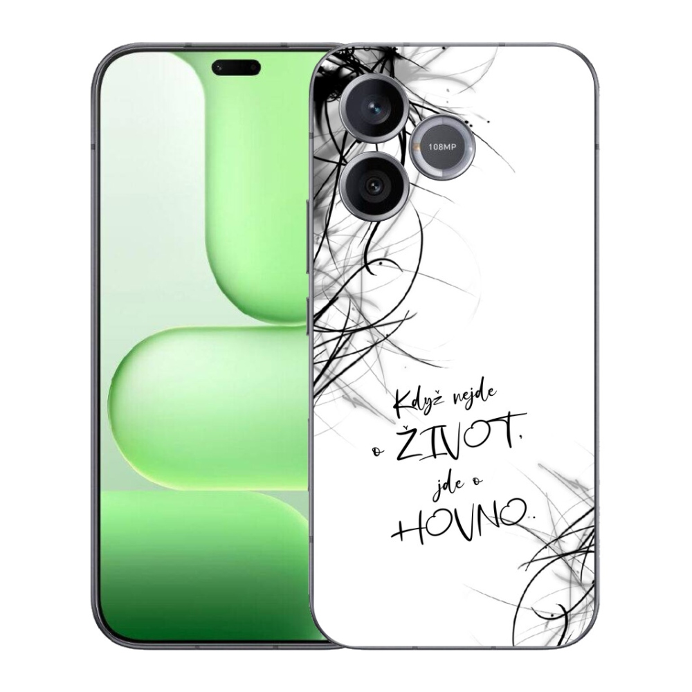 Gélový kryt mmCase na Honer 600 Lite - vtipný text 16 biele pozadie