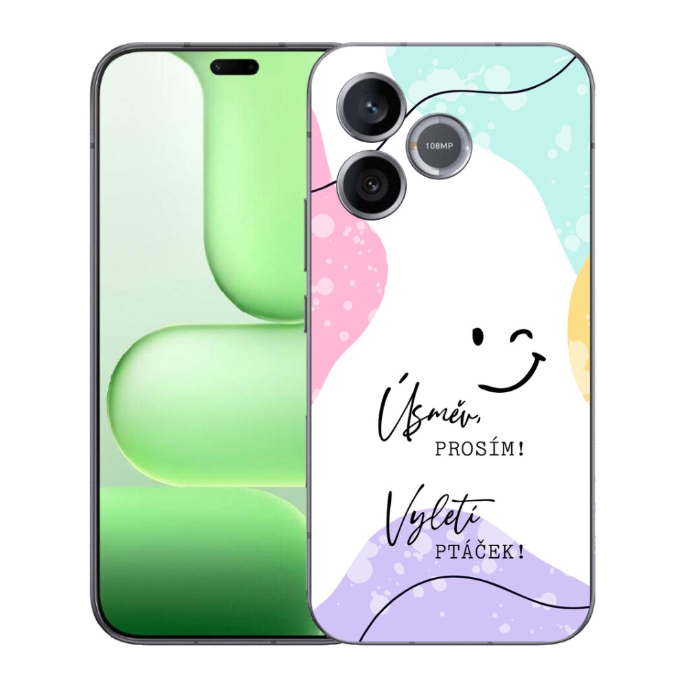 Gélový kryt mmCase na Honer 600 Lite - vtipný text 4 biele pozadie