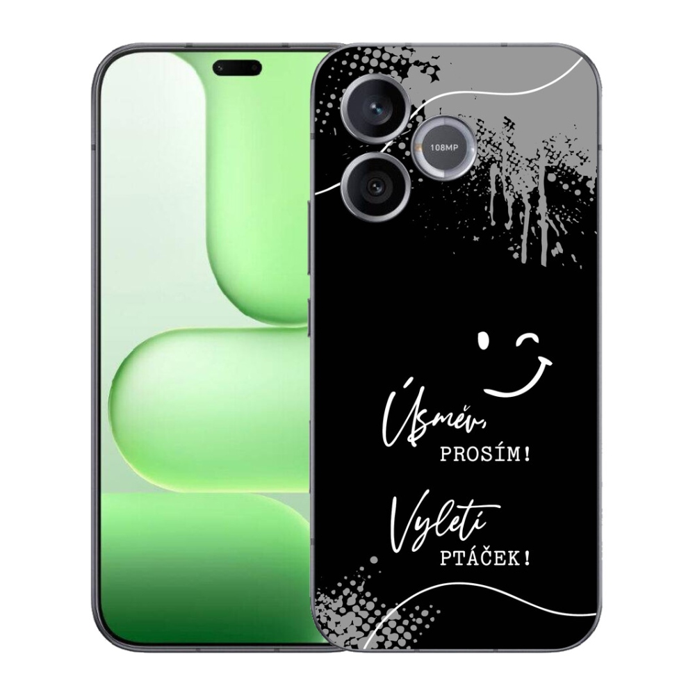 Gélový kryt mmCase na Honer 600 Lite - vtipný text 4 čierne pozadie