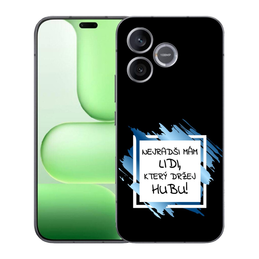 Gélový kryt mmCase na Honer 600 Lite - vtipný text 7 bieločierne pozadie