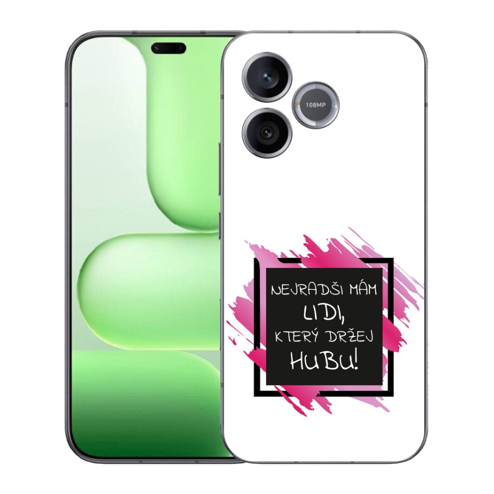 Gélový kryt mmCase na Honer 600 Lite - vtipný text 7 čiernobiele pozadie