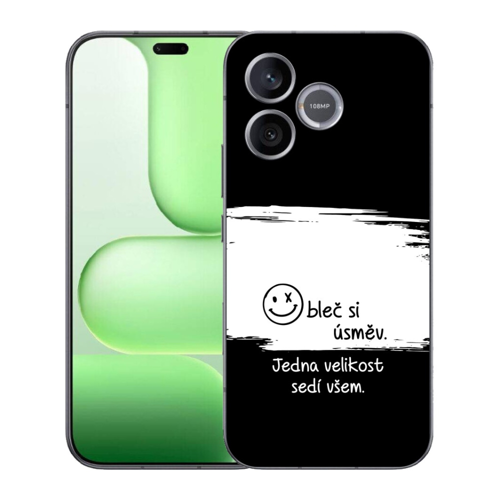 Gélový kryt mmCase na Honer 600 Lite - vtipný text 8 bieločierne pozadie