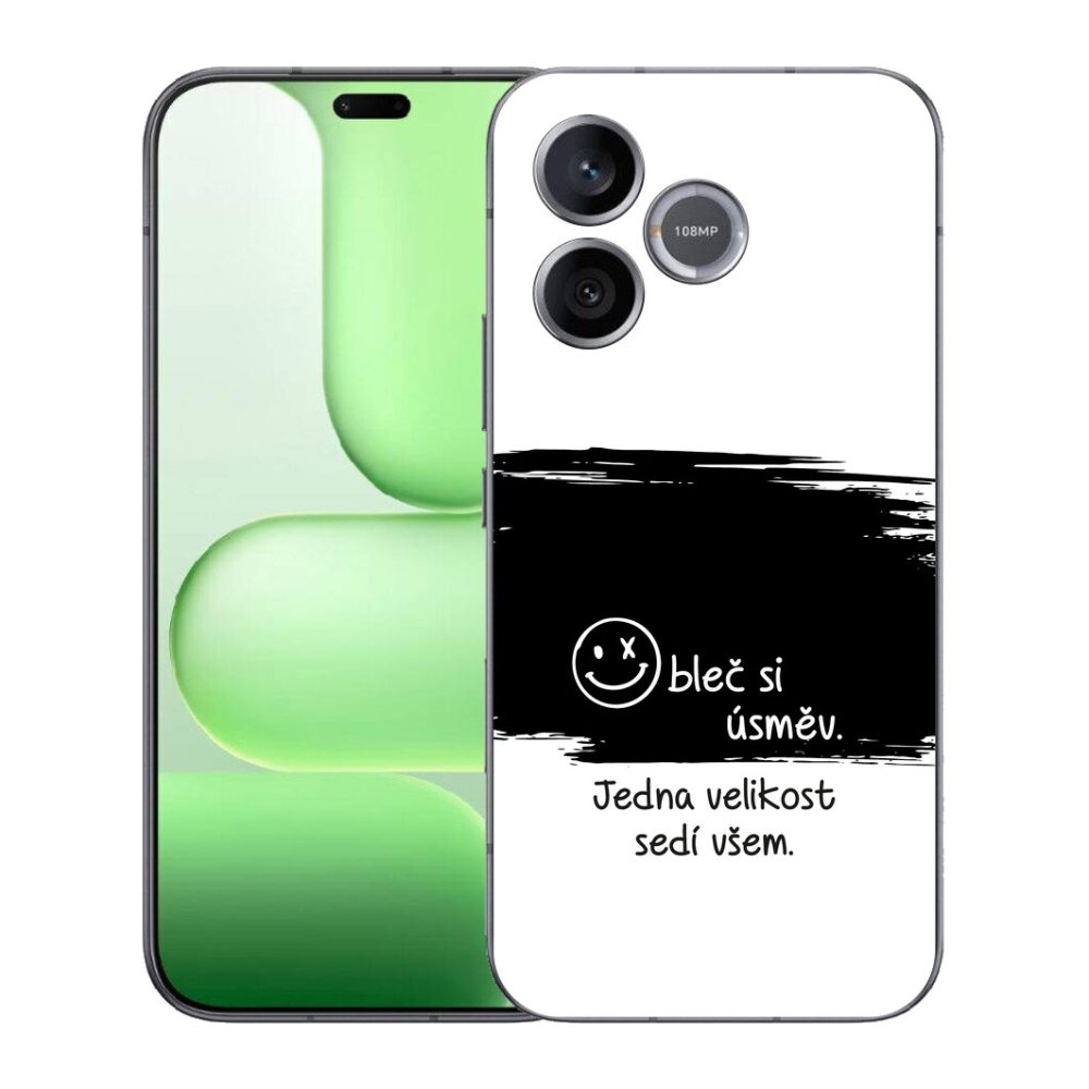 Gélový kryt mmCase na Honer 600 Lite - vtipný text 8 čiernobiele pozadie