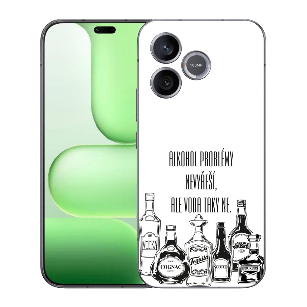 Gélový kryt mmCase na Honer 600 Lite - vtipný text biele pozadie