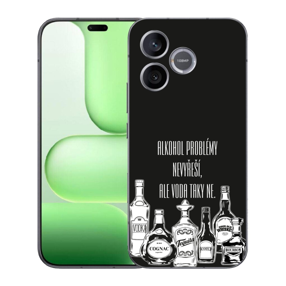 Gélový kryt mmCase na Honer 600 Lite - vtipný text čierne pozadie