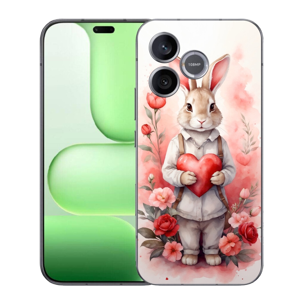 Gélový kryt mmCase na Honer 600 Lite - zajac so srdiečkom