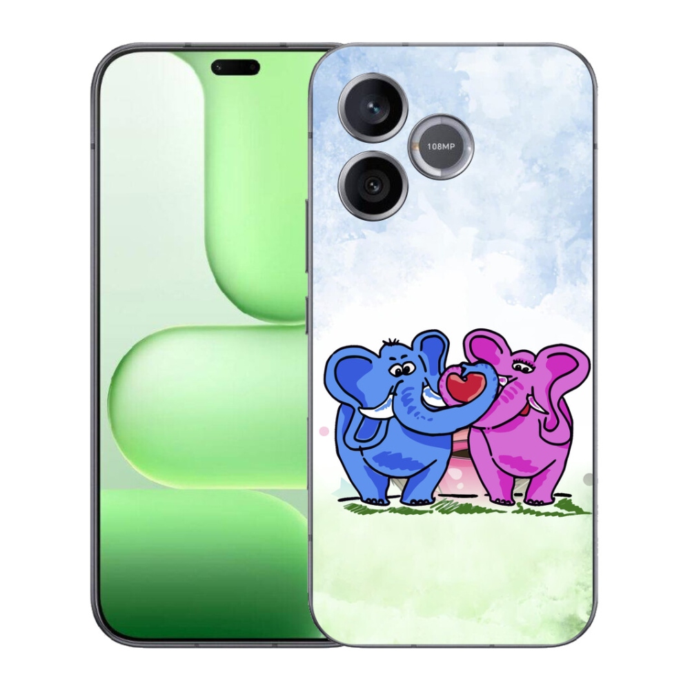 Gélový kryt mmCase na Honer 600 Lite - zamilovaní slony