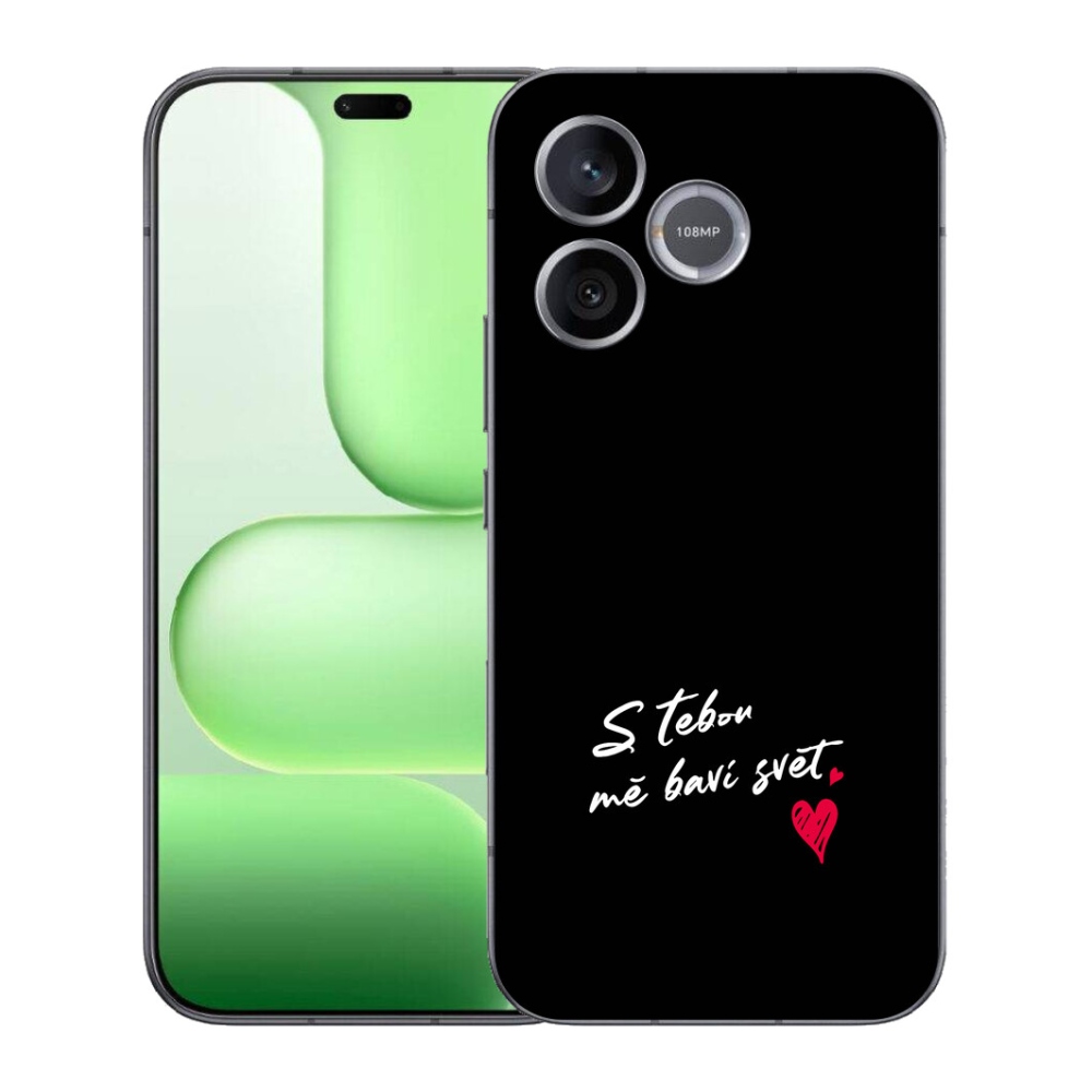 Gélový kryt mmCase na Honer 600 Lite - zamilovaný text 1 čierne pozadie