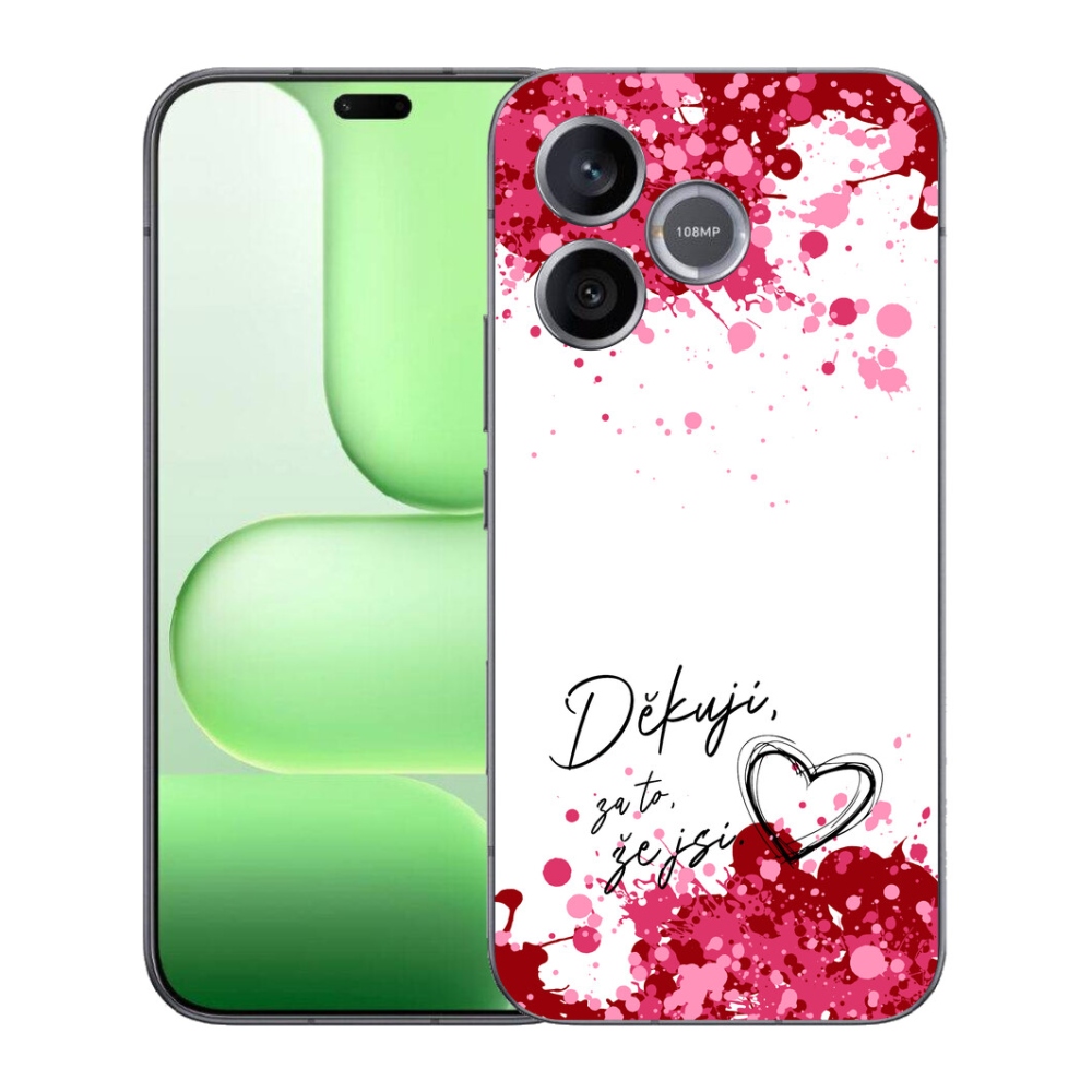 Gélový kryt mmCase na Honer 600 Lite - zamilovaný text 2 biele pozadie