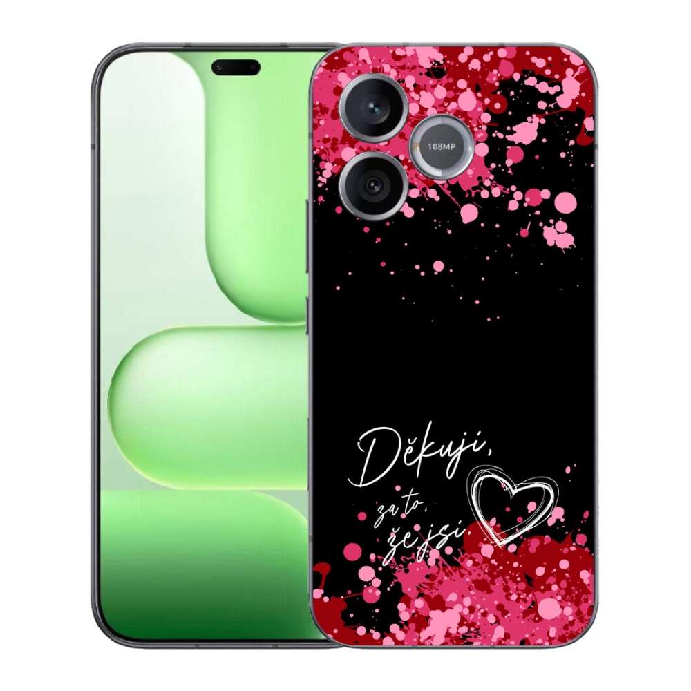 Gélový kryt mmCase na Honer 600 Lite - zamilovaný text 2 čierne pozadie