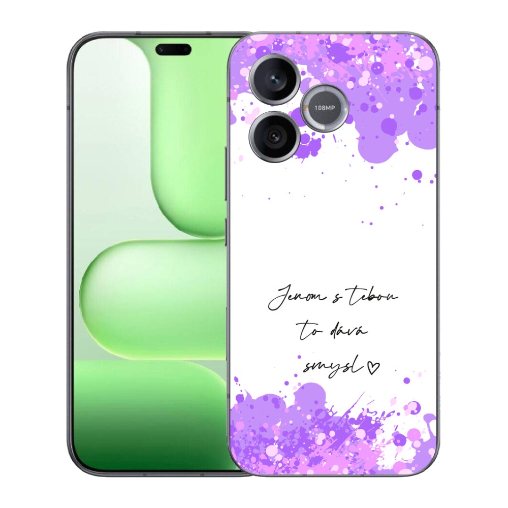 Gélový kryt mmCase na Honer 600 Lite - zamilovaný text biele pozadie