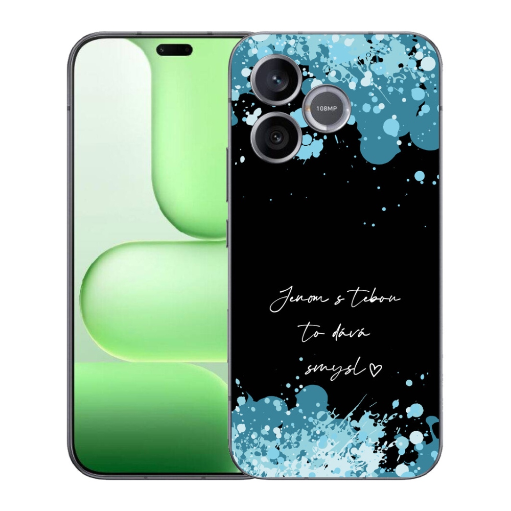 Gélový kryt mmCase na Honer 600 Lite - zamilovaný text čierne pozadie