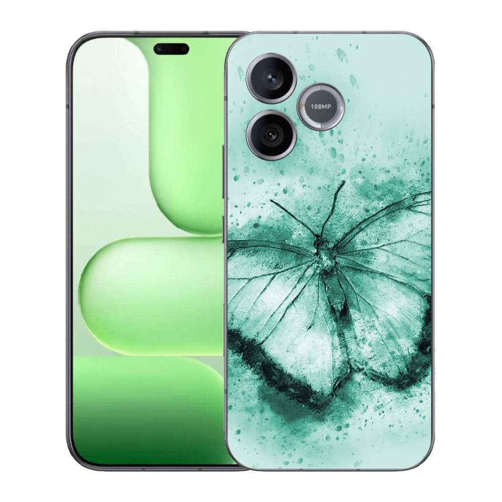 Gélový kryt mmCase na Honer 600 Lite - zelený motýľ