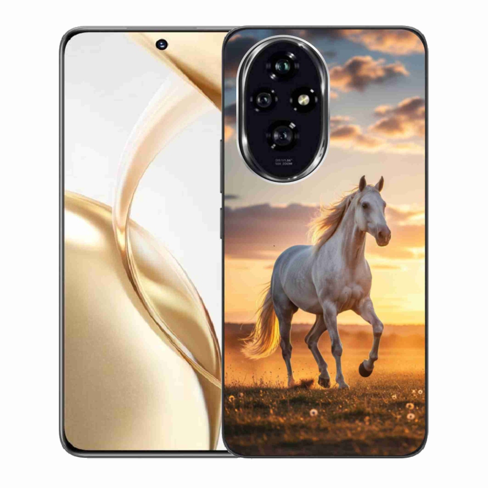 Gélový kryt mmCase na Honor 200 5G - bežiaci biely kôň 2