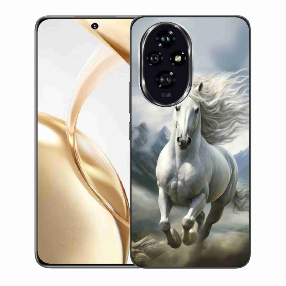 Gélový kryt mmCase na Honor 200 5G - bežiaci biely kôň 3