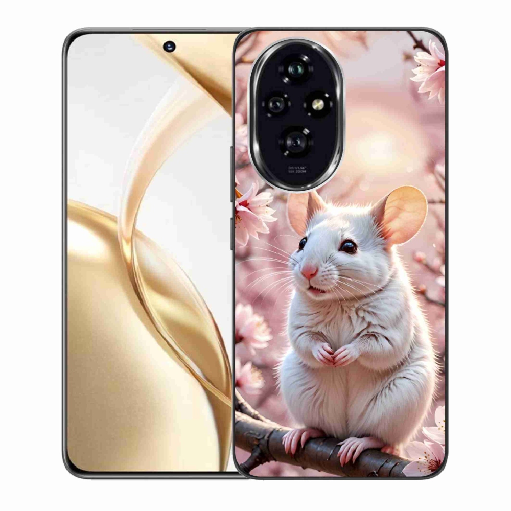 Gélový kryt mmCase na Honor 200 5G - biela myš na vetve