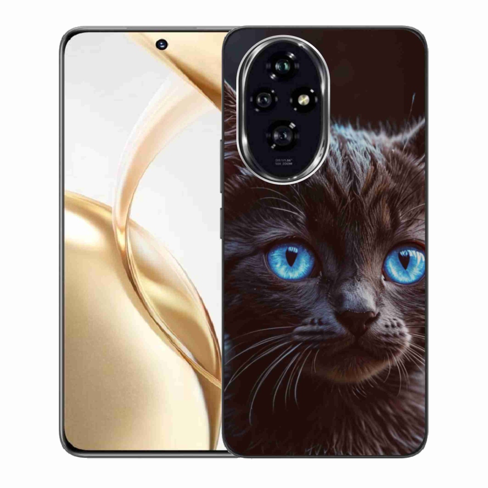 Gélový kryt mmCase na Honor 200 5G - čierne mačiatko 2