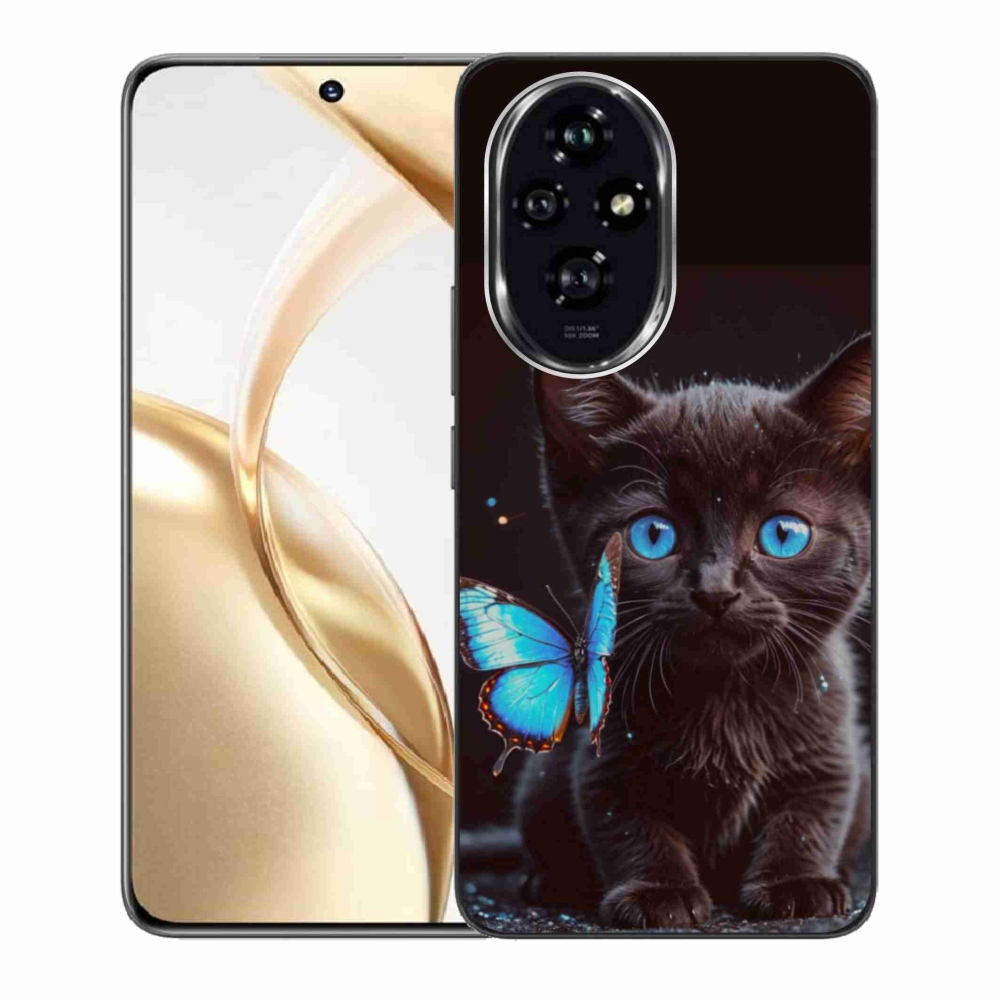 Gélový kryt mmCase na Honor 200 5G - čierne mačiatko 3