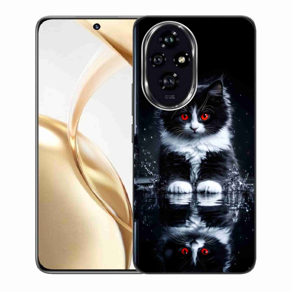 Gélový kryt mmCase na Honor 200 5G - čiernobiele mačiatko