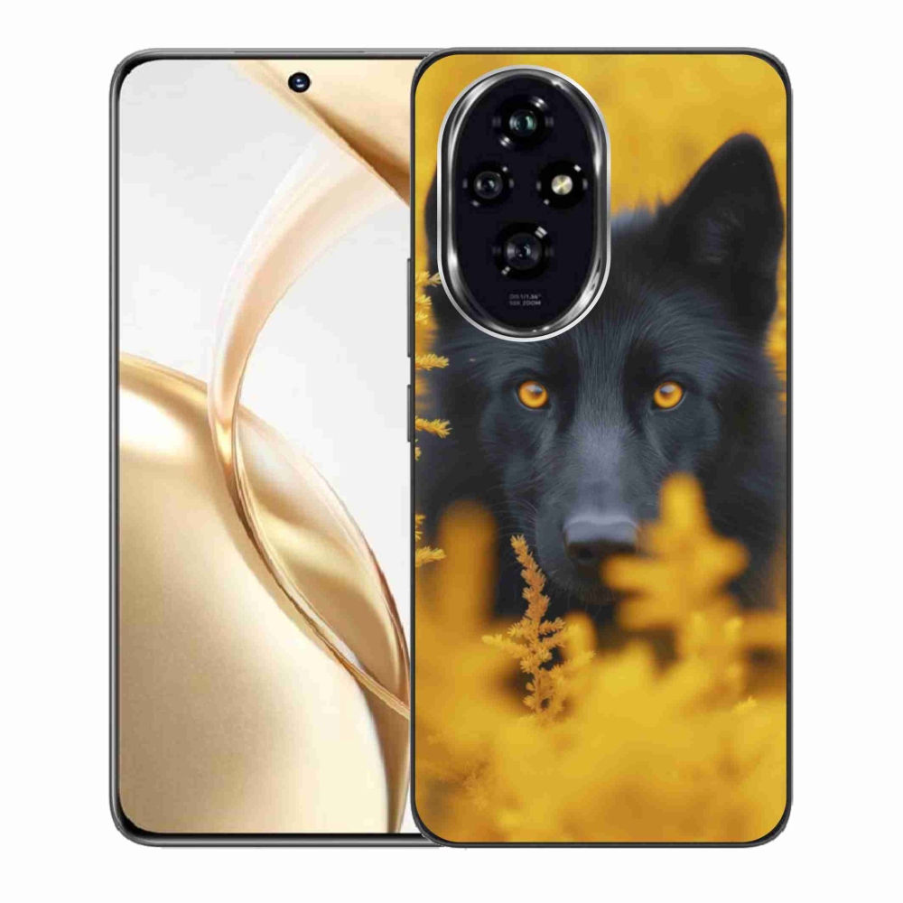 Gélový kryt mmCase na Honor 200 5G - čierny vlk 2