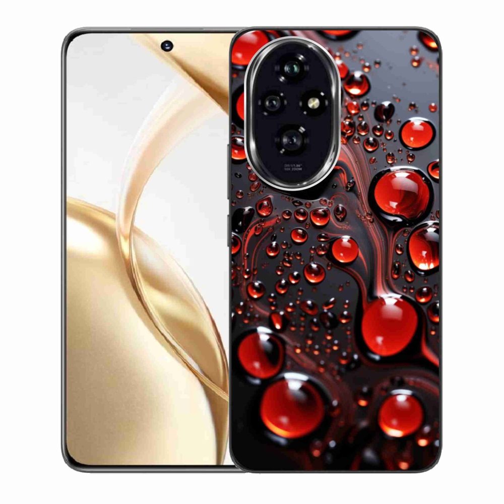 Gélový kryt mmCase na Honor 200 5G - červené kvapky 2