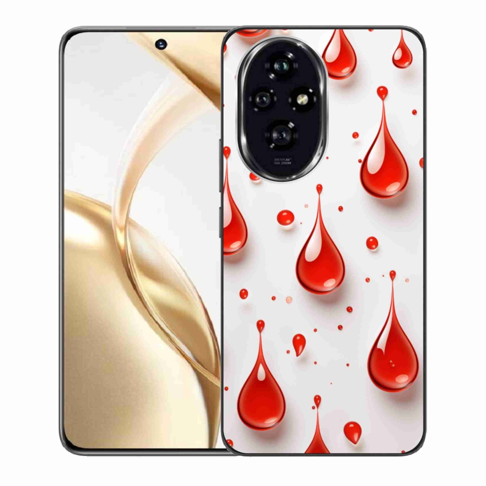 Gélový kryt mmCase na Honor 200 5G - červené kvapky