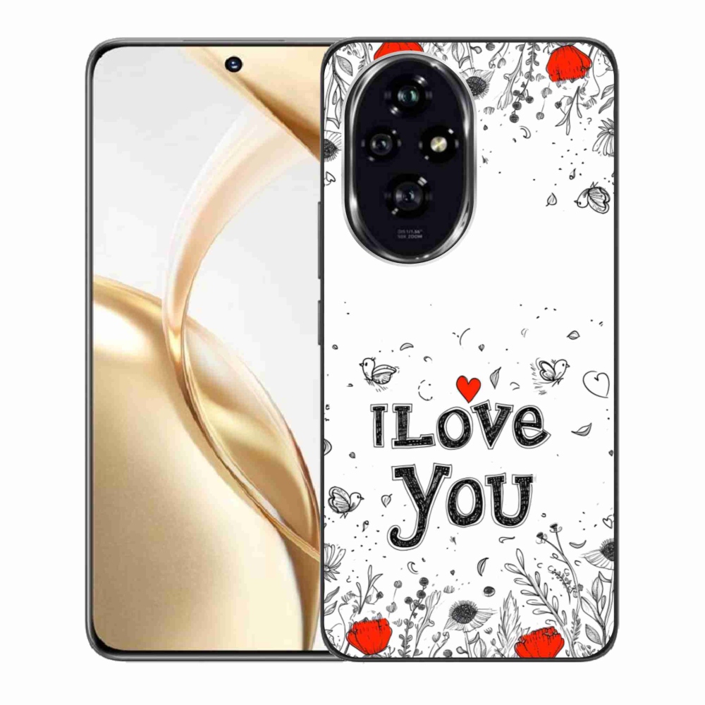 Gélový kryt mmCase na Honor 200 5G - I love you biele pozadie