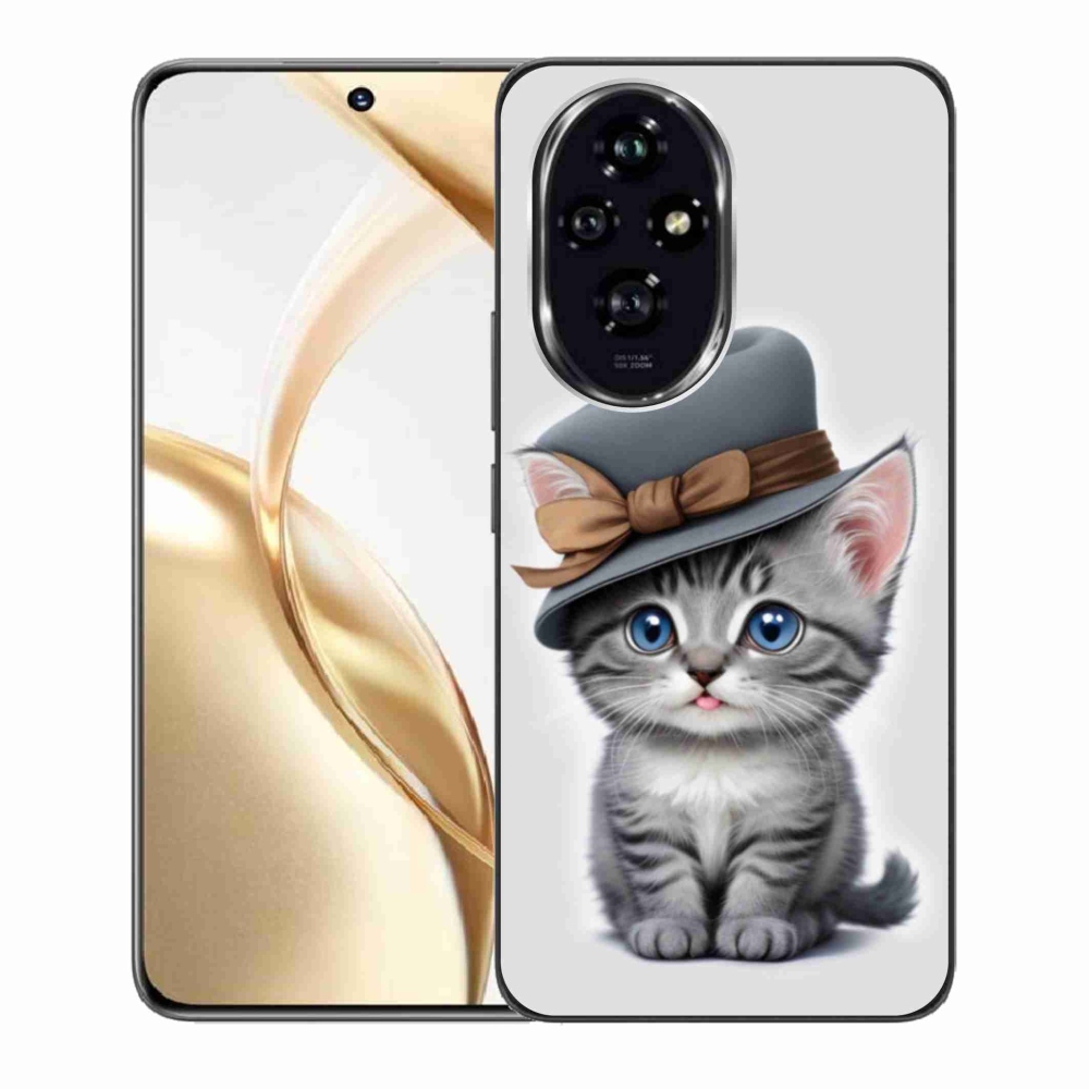 Gélový kryt mmCase na Honor 200 5G - mačiatko s klobúkom