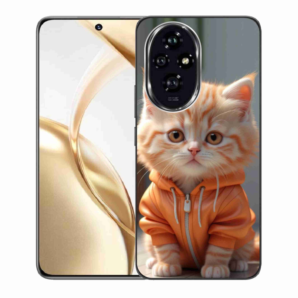 Gélový kryt mmCase na Honor 200 5G - mačiatko v mikine