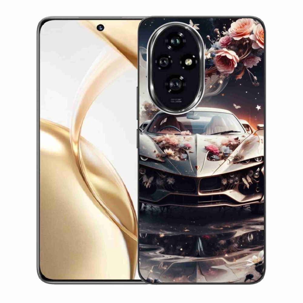 Gélový kryt mmCase na Honor 200 5G - kvetinový športový automobil