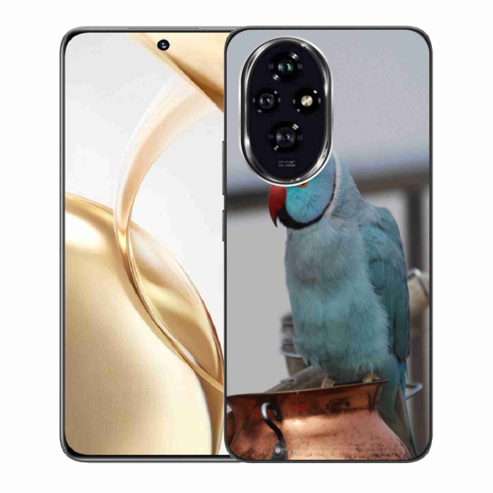 Gélový kryt mmCase na Honor 200 5G - papagáj Alexandr modrý