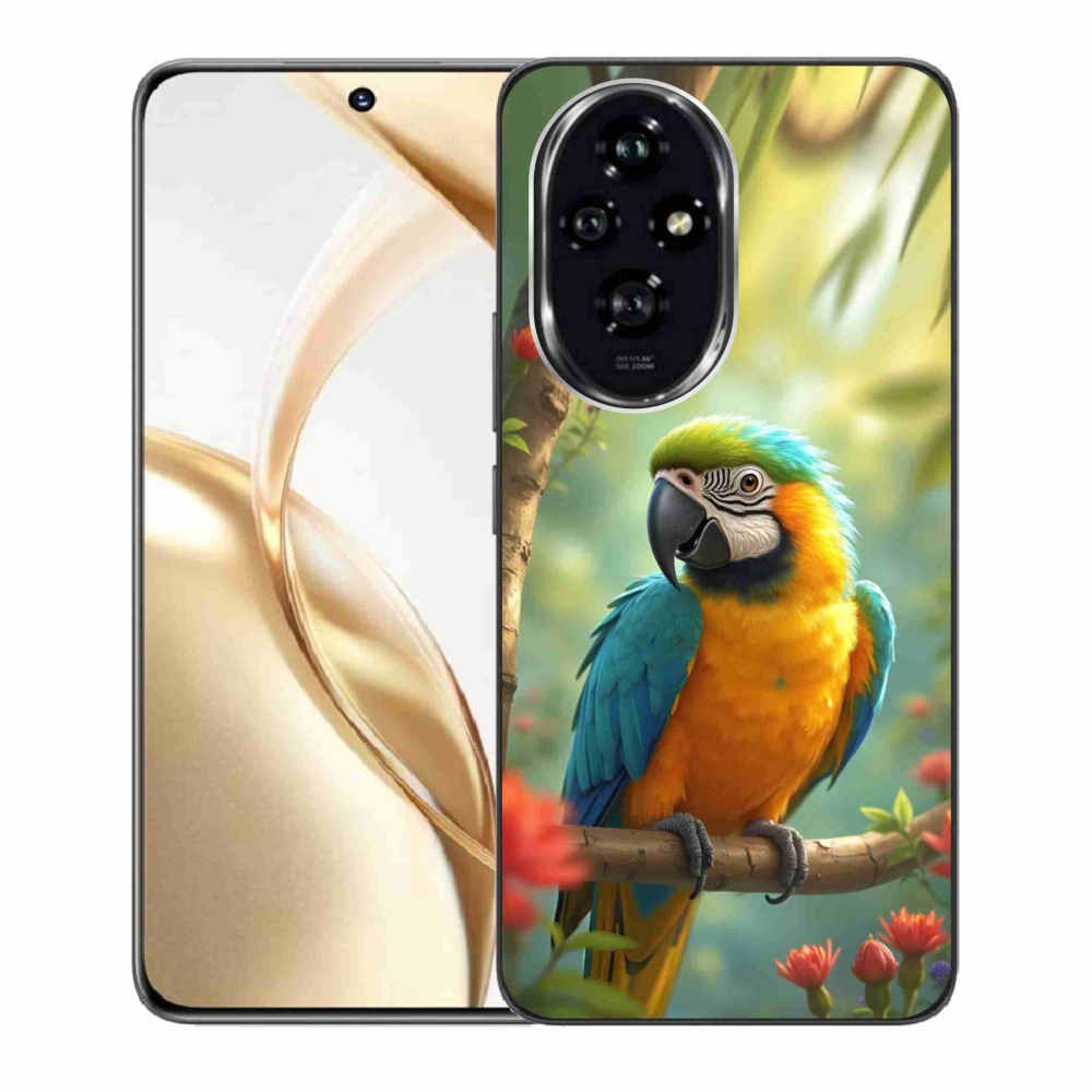 Gélový kryt mmCase na Honor 200 5G - papagáj ara modrožltá