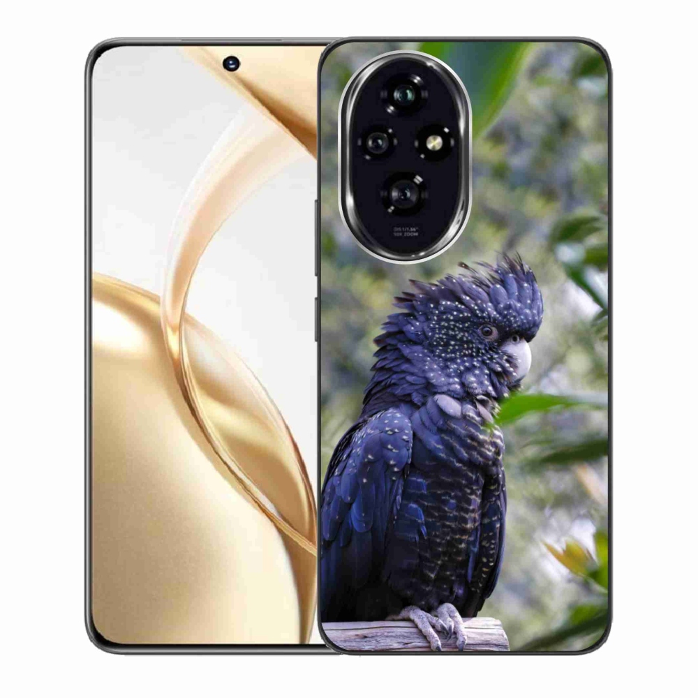 Gélový kryt mmCase na Honor 200 5G - papagáj kakadu čierny