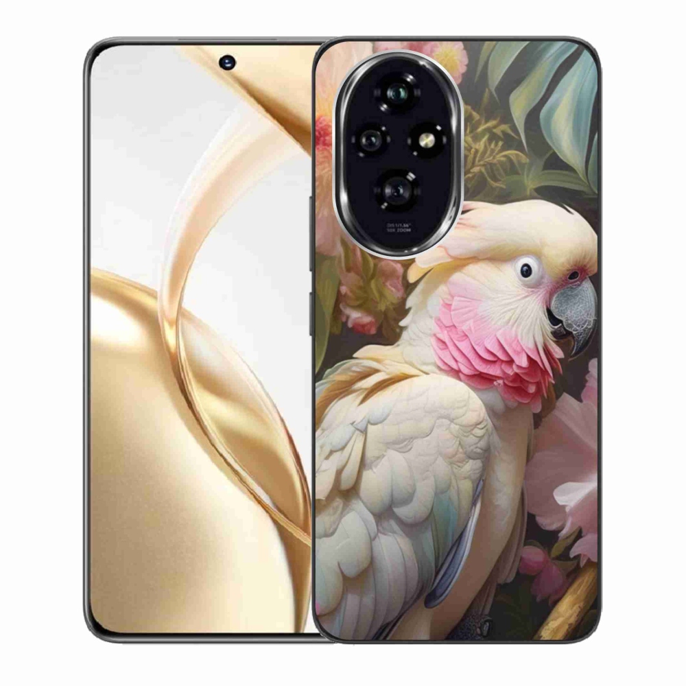 Gélový kryt mmCase na Honor 200 5G - papagáj kakadu ružový 2