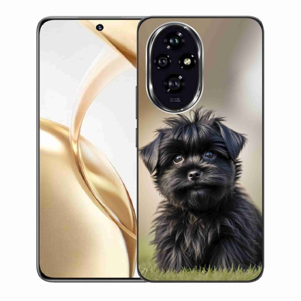 Gélový kryt mmCase na Honor 200 5G - roztomilý čierny psík