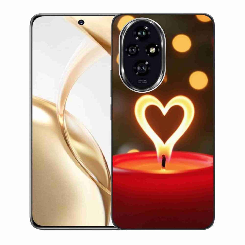 Gélový kryt mmCase na Honor 200 5G - srdce z plameňa