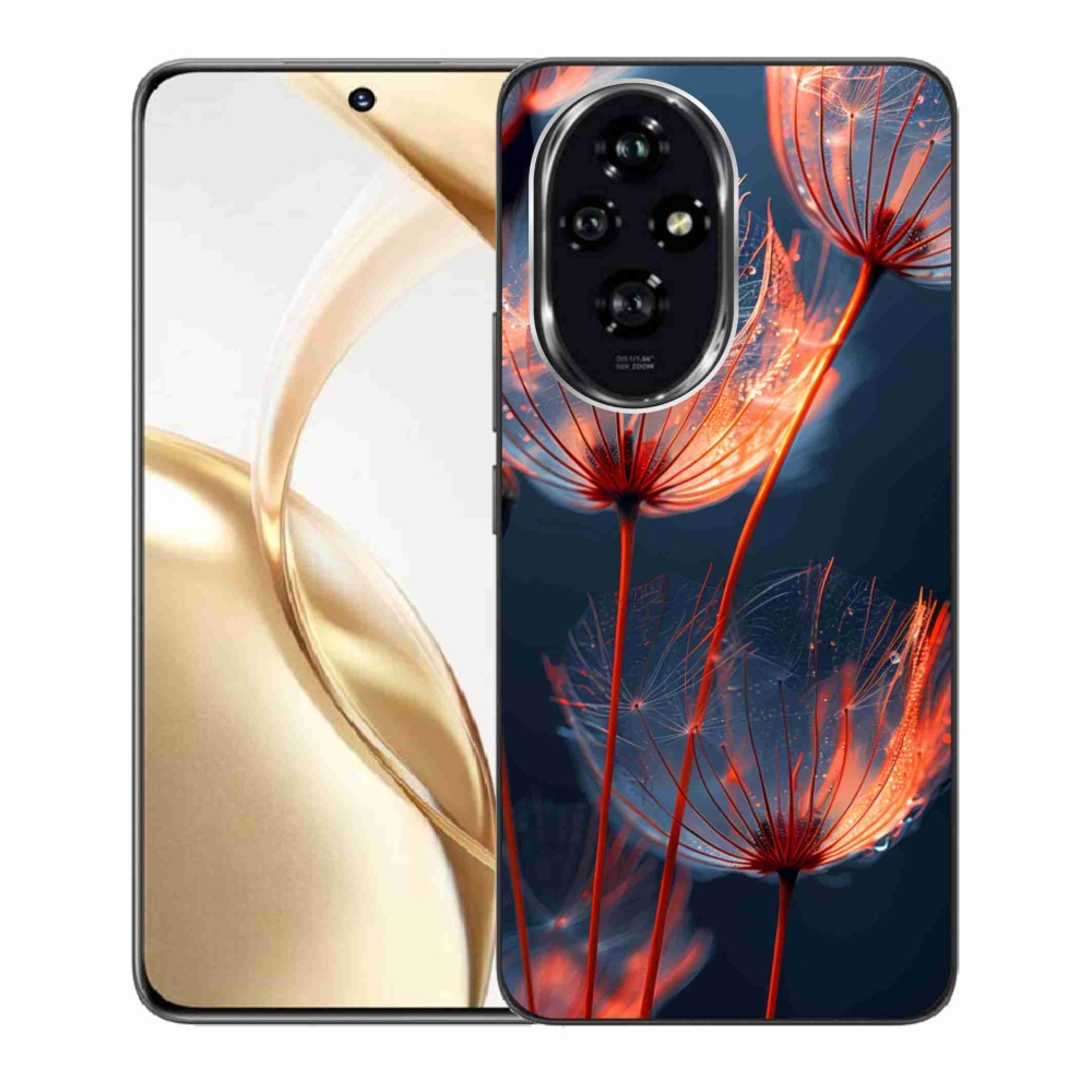 Gélový kryt mmCase na Honor 200 5G - svetielkujúce páperie