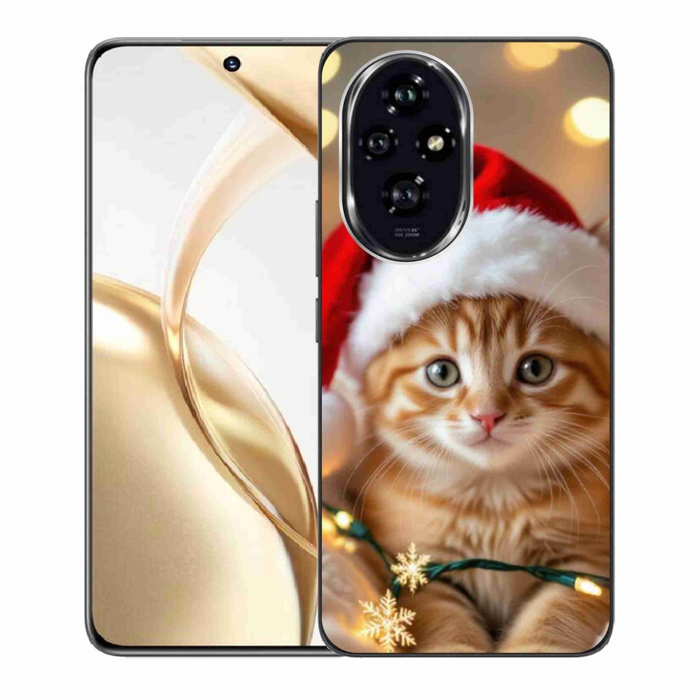 Gélový kryt mmCase na Honor 200 5G - vianočné mačiatko