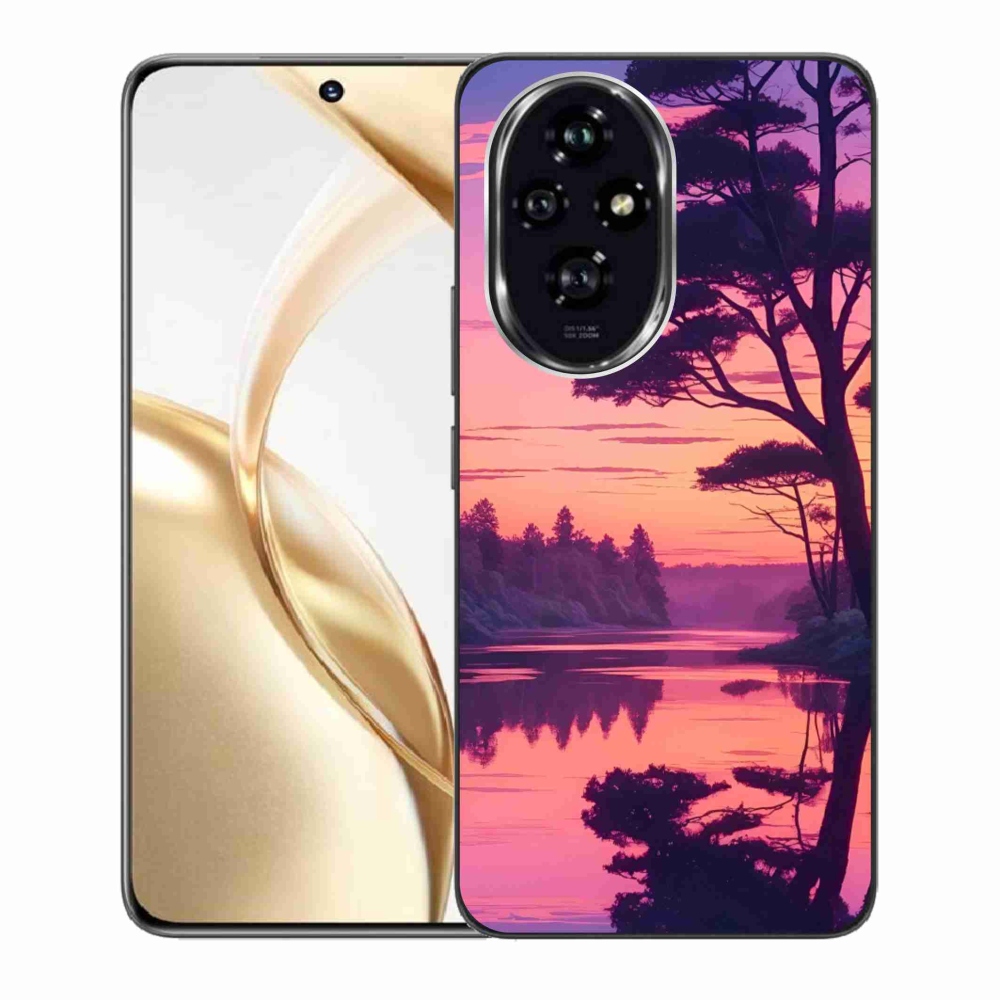 Gélový kryt mmCase na Honor 200 5G - západ slnka nad jazerom
