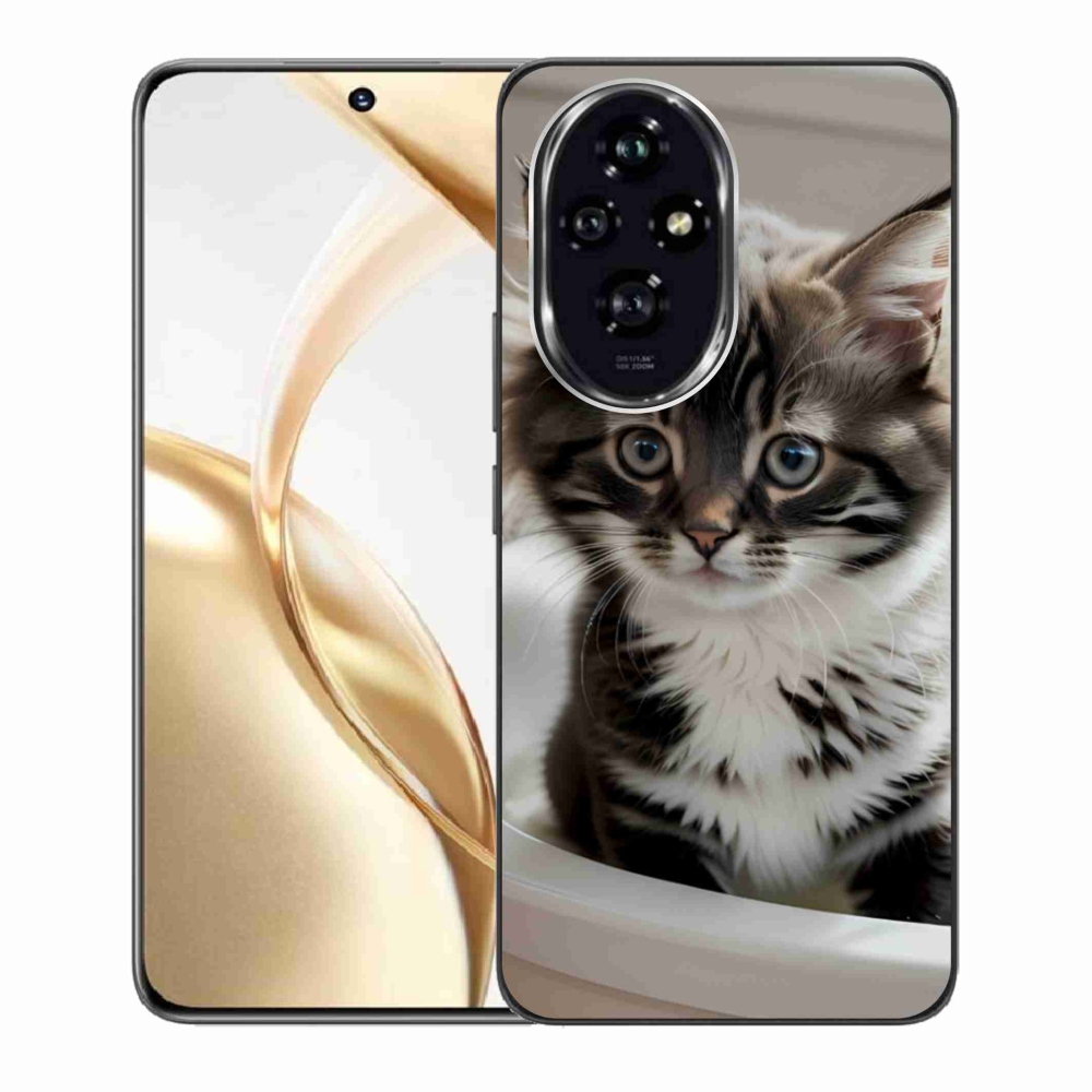 Gélový kryt mmCase na Honor 200 5G - zvedavé mačiatko