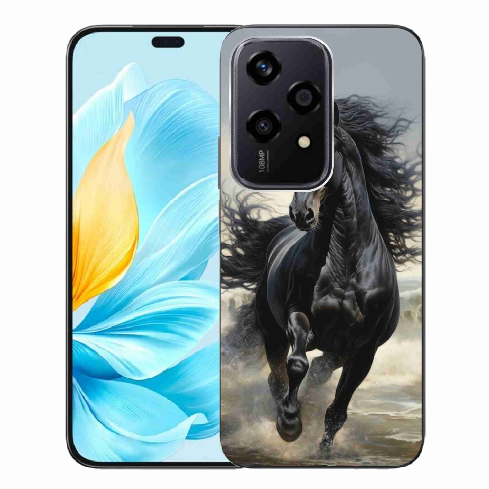 Gélový kryt mmCase na Honor 200 Lite 5G - bežiaci čierny kôň