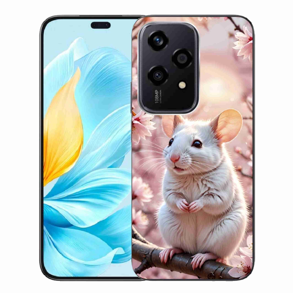 Gélový kryt mmCase na Honor 200 Lite 5G - biela myš na vetve