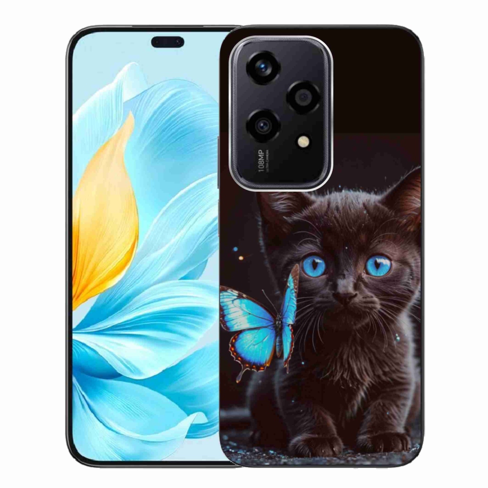 Gélový kryt mmCase na Honor 200 Lite 5G - čierne mačiatko 3