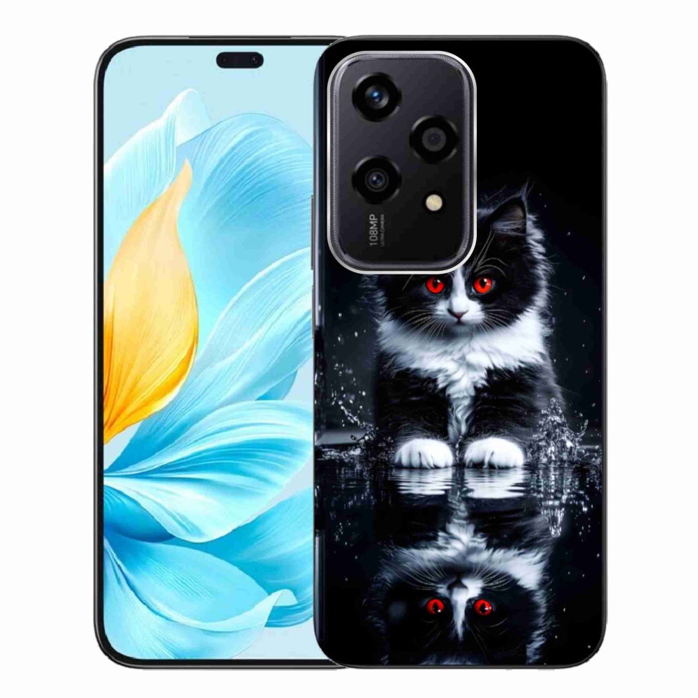 Gélový kryt mmCase na Honor 200 Lite 5G - čiernobiele mačiatko