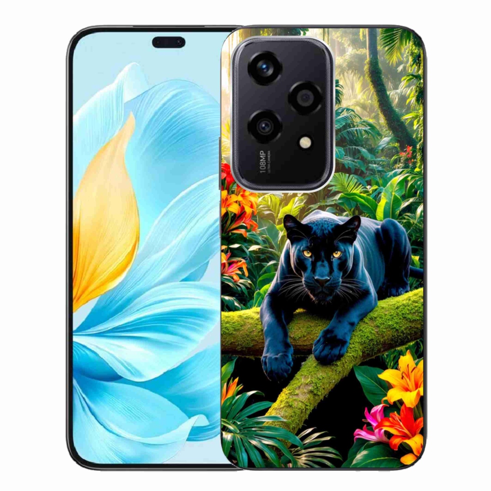 Gélový kryt mmCase na Honor 200 Lite 5G - čierny panter v džungli