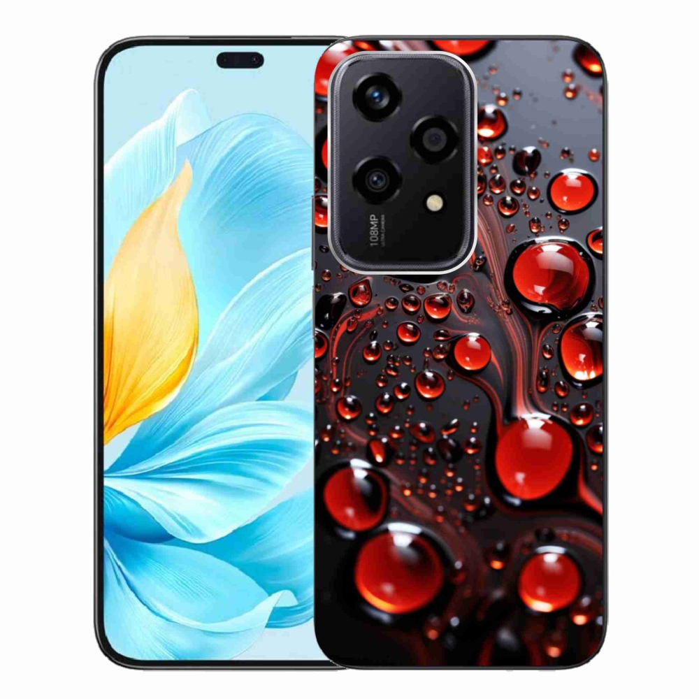 Gélový kryt mmCase na Honor 200 Lite 5G - červené kvapky 2