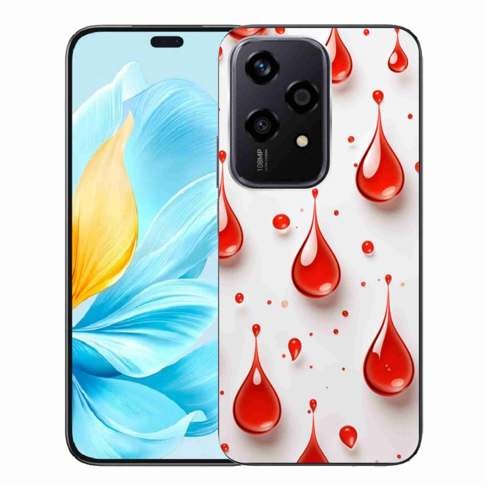 Gélový kryt mmCase na Honor 200 Lite 5G - červené kvapky